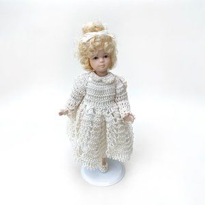 Delton 9" Porcelain Doll ~ Original Crochet Dress